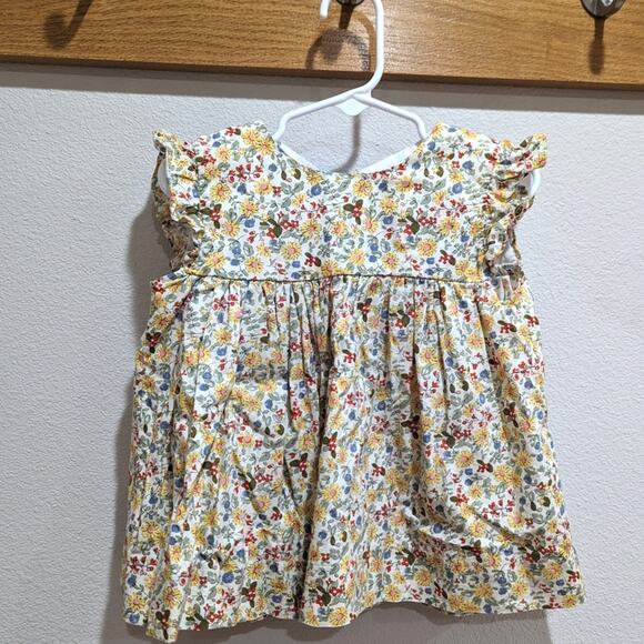 Seaux Smocked Tank Top Girls Sz 3T Floral Ditsy Girly Flutter Boutique - Picture 1 of 5